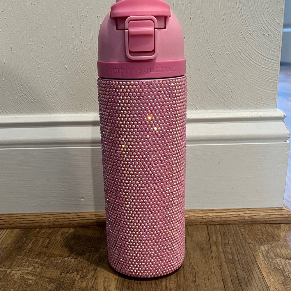 Simply Southern Pink Sparkle Water Bottle